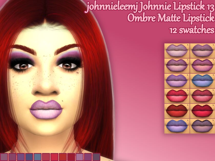 Johnnieleemj Lipstick Collection Sims 4 CC