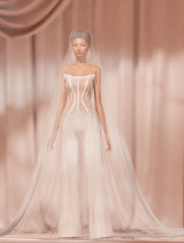 Jumpsuit Setembro Bridal 2024 Sims 4 CC