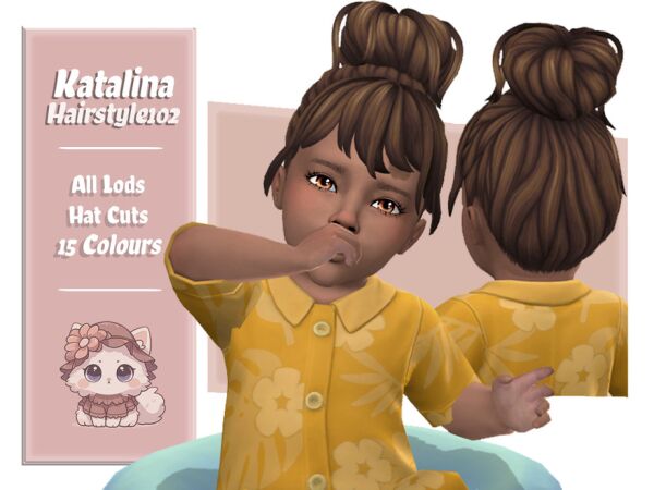 Katalina Hairstyle for Infants Sims 4 CC