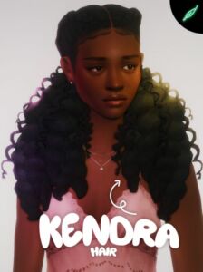 Stunning Kendra Hair by Thatonegreenleaf Sims 4 CC