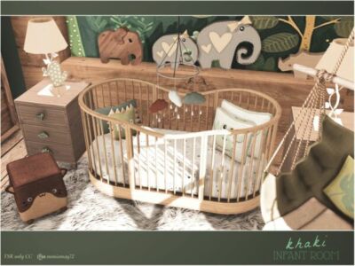 Khaki Infant Bedroom CC by Moniamay72 Sims 4 CC