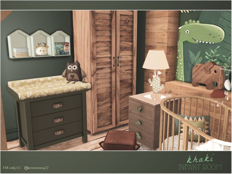 sims 4 cc khaki infant bedroom tsr only cc by moniamay72 6