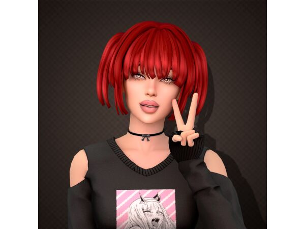 sims 4 cc kimiro hairstyle by aurumsims 2