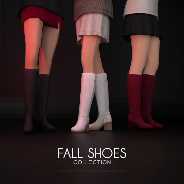 Knee High Boots – Fall Shoes Collection Sims 4 CC