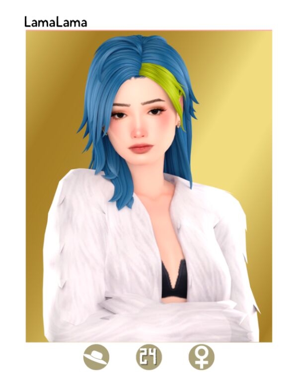 Lamalama | Hair Halsey V2 Sims 4 CC