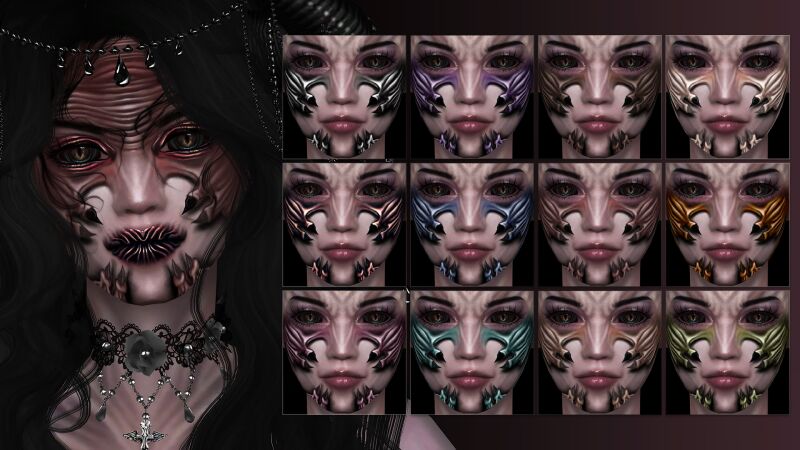 sims 4 cc lamia makeup set by evilquinzel 2