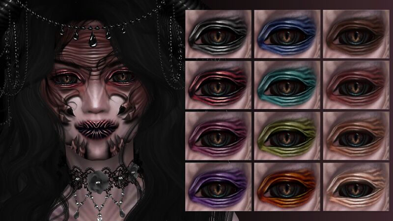 sims 4 cc lamia makeup set by evilquinzel 5