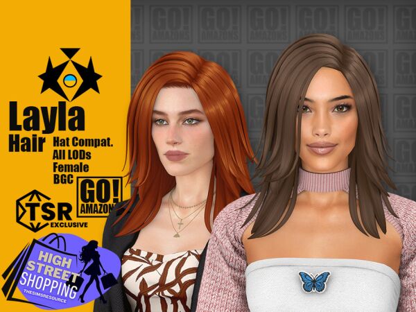 Stunning Layla Hair for Your Sims Sims 4 CC