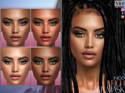 Leigh Face Mask N106 Sims 4 CC