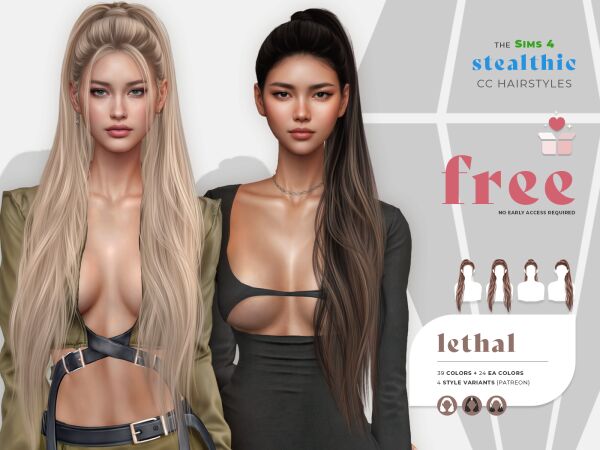 Lethal Hair by Stealthic Sims 4 CC