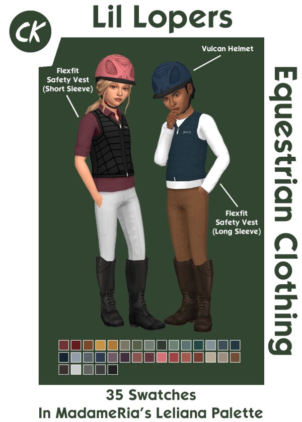 L’il Lopers Equestrian Clothing – Part Two Sims 4 CC