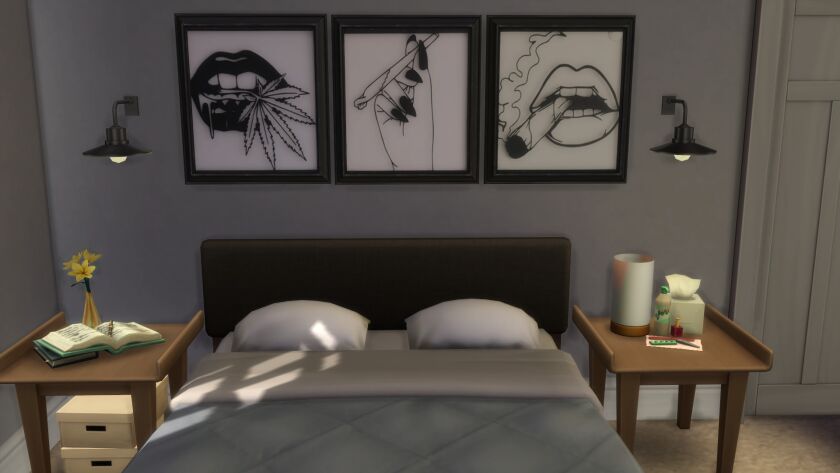 Lips Metal Wall Art Sims 4 CC