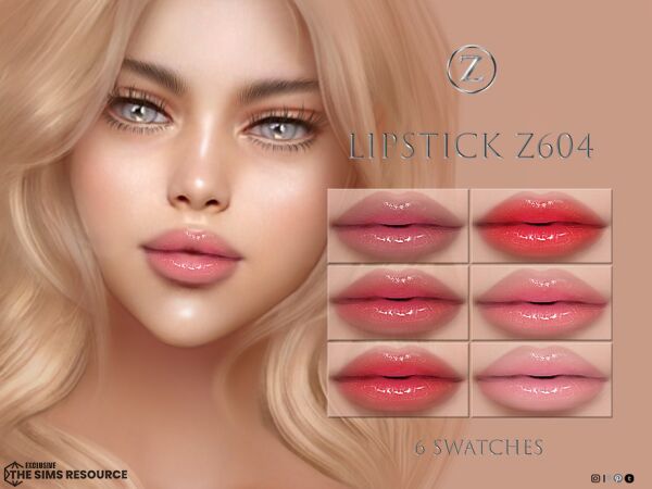 Lipstick Z604 by Zenx Sims 4 CC