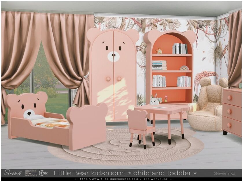 sims 4 cc little bear kidsroom 3