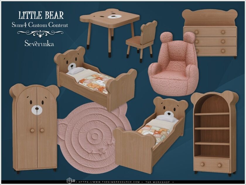 sims 4 cc little bear kidsroom 4