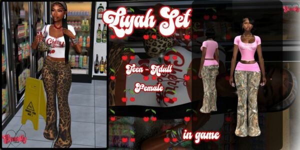 Stylish Liyah Set for Women Sims 4 CC