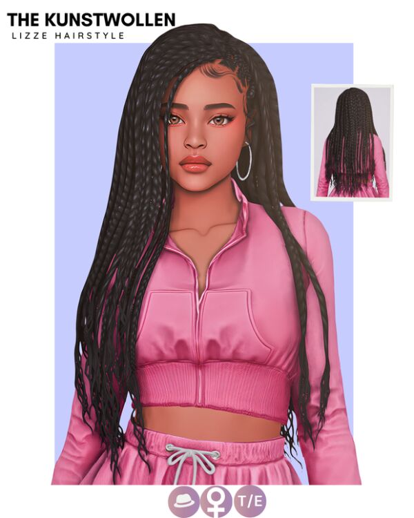 Lizze Hairstyle: A Chic Option for All Ages Sims 4 CC