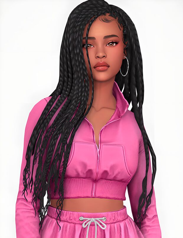 sims 4 cc lizze hairstyle by thekunstwollen 2