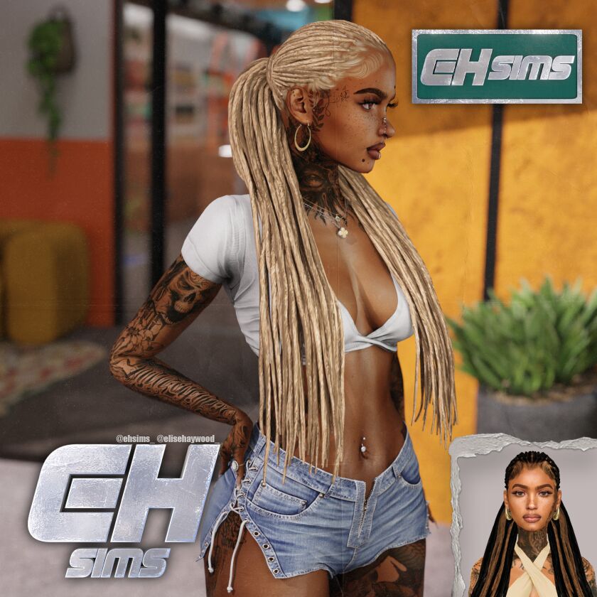 Loc’d Ponies – Hair Styles Sims 4 CC