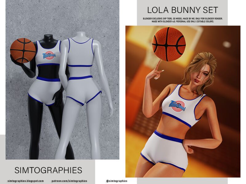 sims 4 cc lola bunny set 2