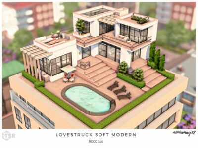 Lovestruck Soft Modern Nocc LOT Sims 4 CC