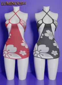 Stylish LS-Denna Mini Dress for Females Sims 4 CC