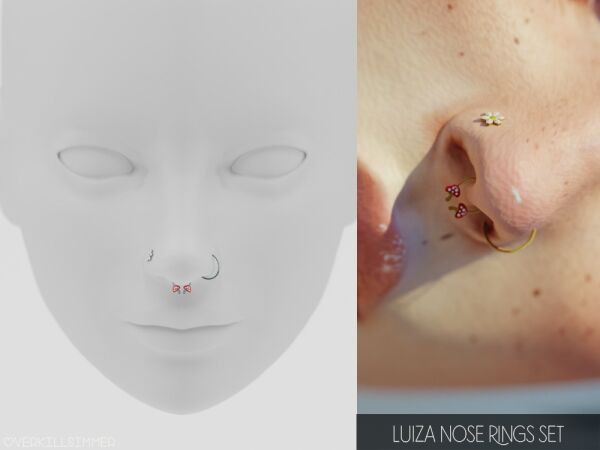 Luiza Nose Rings Set Sims 4 CC