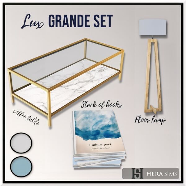 LUX Grande Living Set Sims 4 CC