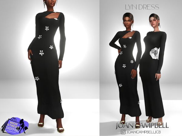 Elegant LYN Dress by Joan Campbell Beauty Sims 4 CC