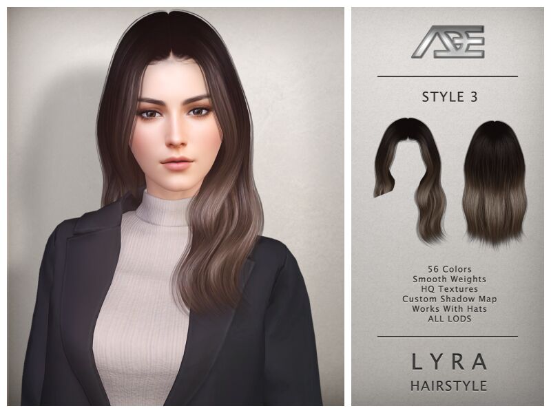 sims 4 cc lyra hairstyle by adedarma 3