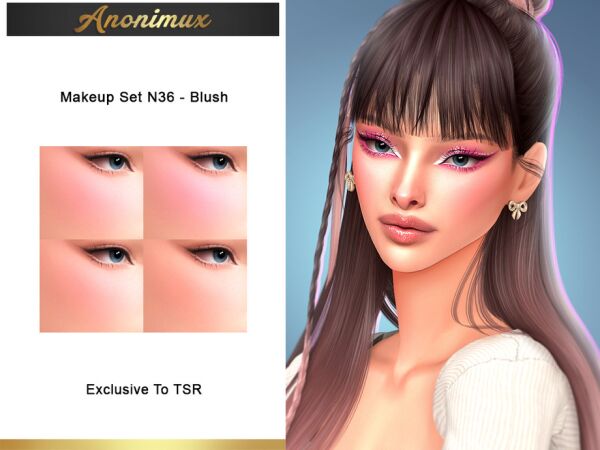 Stunning Blush Makeup Set N36 Sims 4 CC