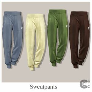 Stylish Male Sweatpants in 20 Colors Sims 4 CC