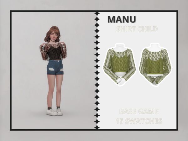 Manu – Child Shirt Sims 4 CC