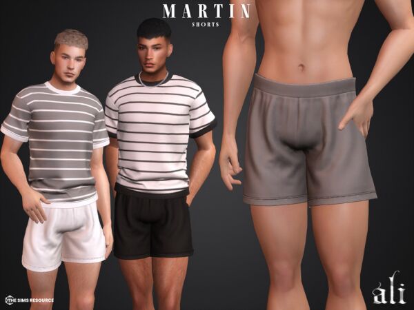 Stylish Martin Shorts for Men Sims 4 CC