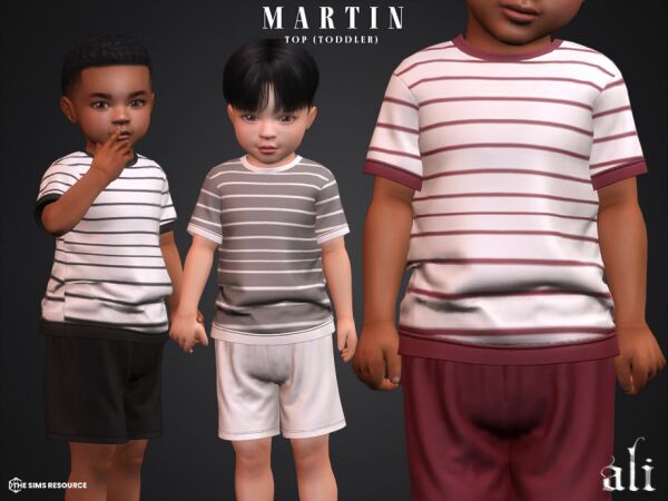 Toddler Male Martin Top by ALI Sims 4 CC