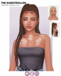 Stylish Mason Hairstyle for Women Sims 4 CC