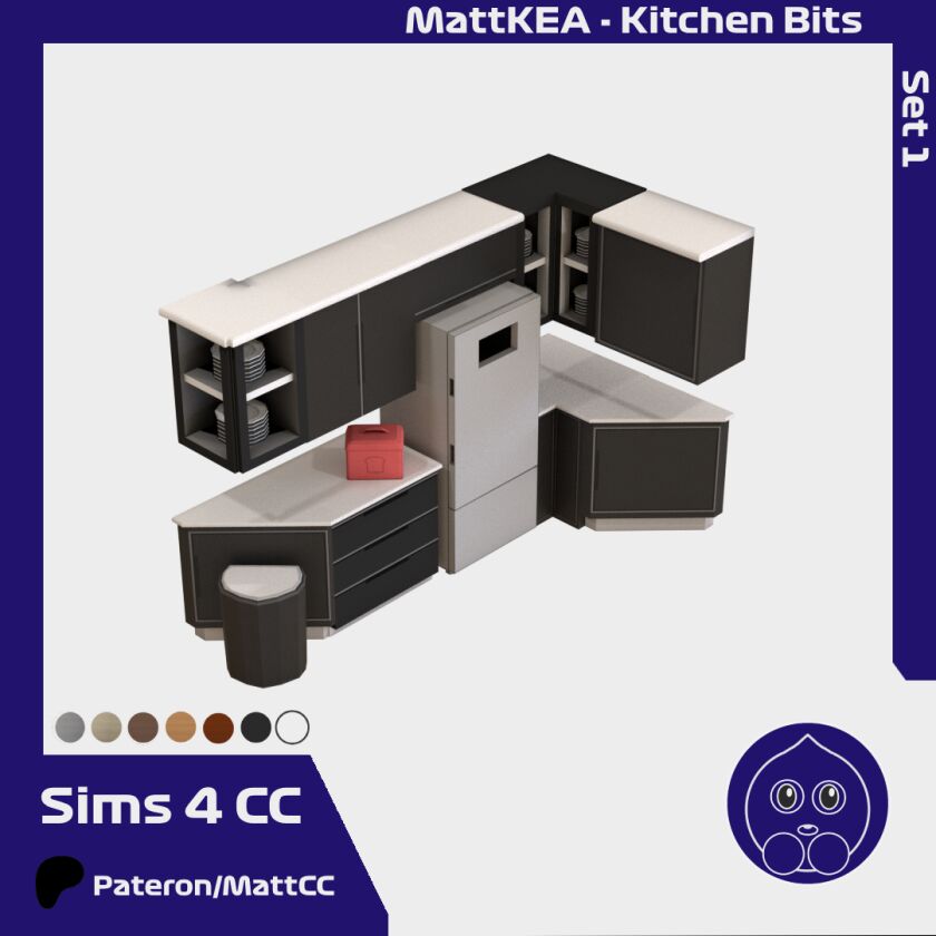 Explore MattKEA Kitchen Bits – Set 1 Sims 4 CC