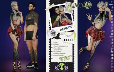 Medicate Tattoo – NOW Free! Sims 4 CC