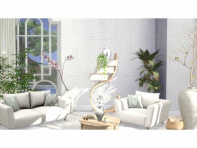 Stunning Melina Geometric Wallpaper Sims 4 CC