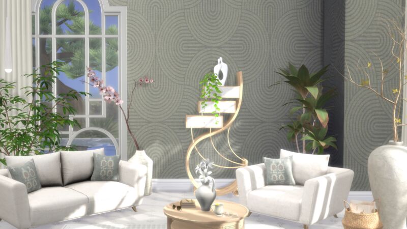 sims 4 cc melina geometric wallpaper by philo 3