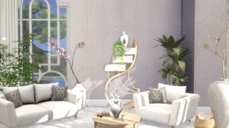 sims 4 cc melina geometric wallpaper by philo 5