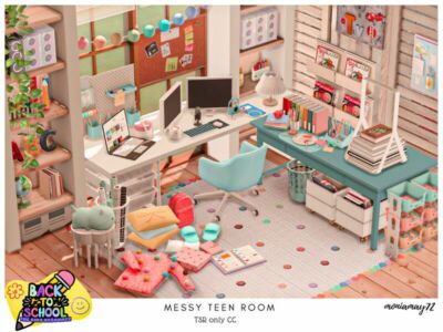 Messy Teen Room – TSR Only CC Sims 4 CC