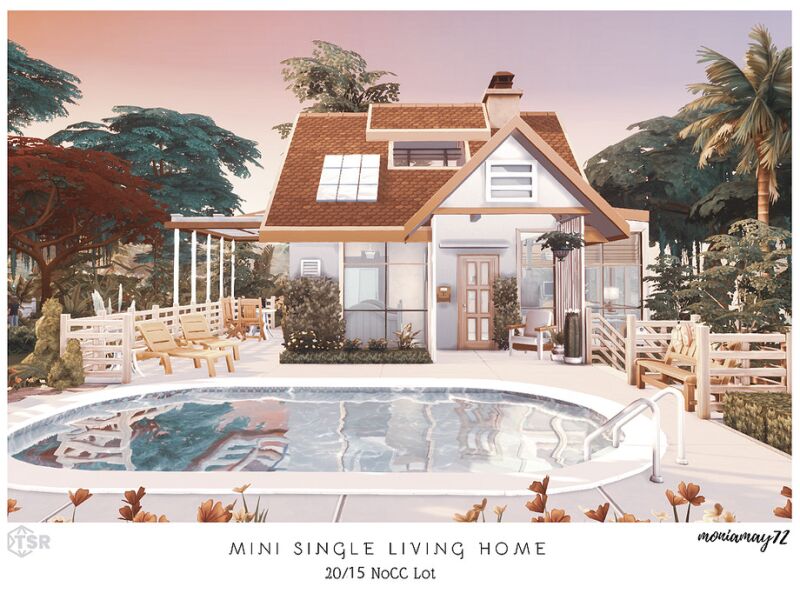 sims 4 cc mini single living nocc lot by moniamay72 2