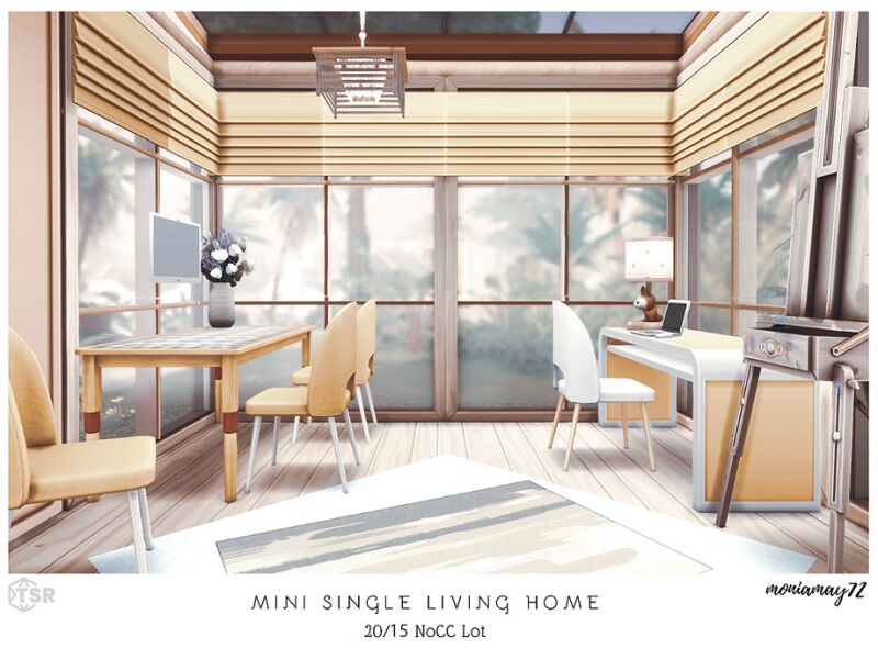 sims 4 cc mini single living nocc lot by moniamay72 4