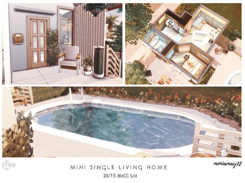 sims 4 cc mini single living nocc lot by moniamay72 5