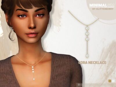 MinimalSim – Cora Necklace by Glitterberryfly Sims 4 CC