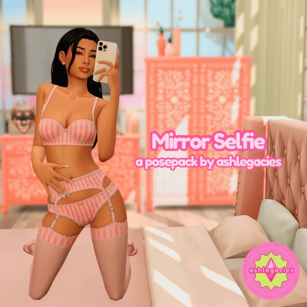 Mirror Selfie Posepack Sims 4 CC