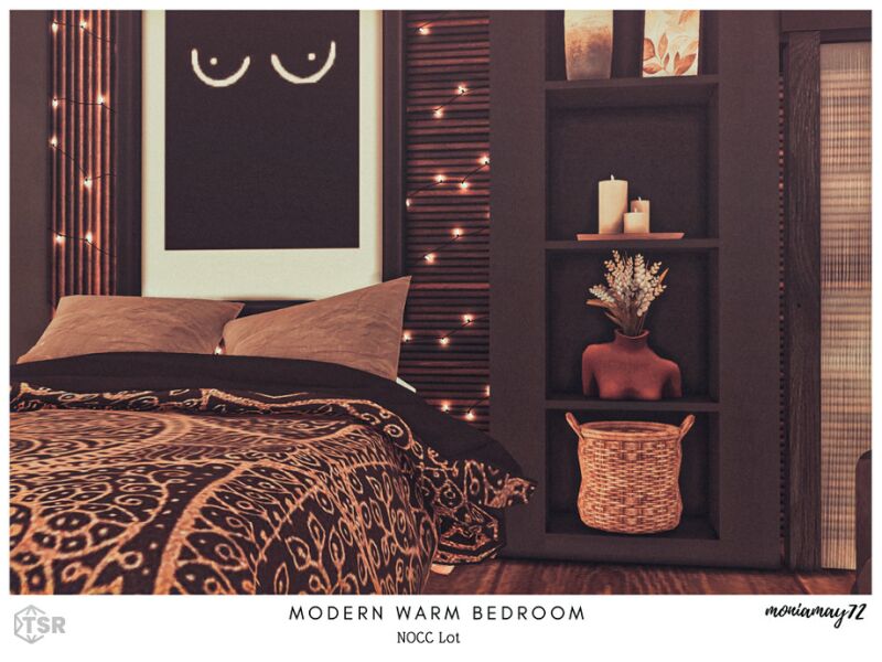 sims 4 cc modern warm bedroom tsr only cc by moniamay72 3