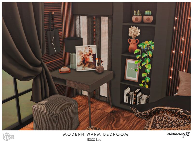 sims 4 cc modern warm bedroom tsr only cc by moniamay72 5