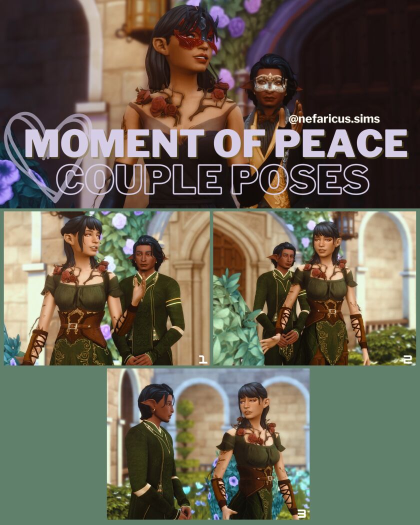 Moment Of Peace Couple Posepack Sims 4 CC